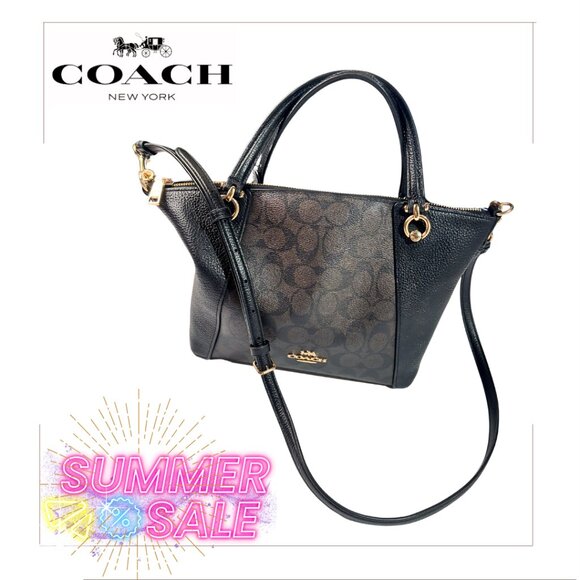 Coach Handbags - COACH 🛍️ C6230 KACEY SATCHEL IN COLORBLOCK SIGNATURE CANVAS & LEATHER BRN/BLK